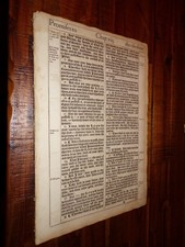 1611 King James Bible Leaves for Sale-Group of 200 Leaves-Pulpit Folio-59 Line