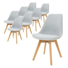 Lot de 8 chaises de salle à