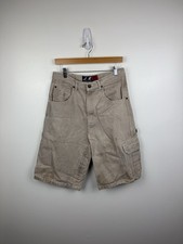 Vintage Y2K JZR 77 Urban Wear Jean Shorts Jorts Mens Size 32x13 Baggy Beige