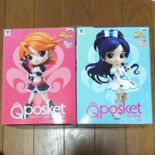 Glitter Force Futari wa Pretty Cure PreCure Qposket Prise Figure Set Black White
