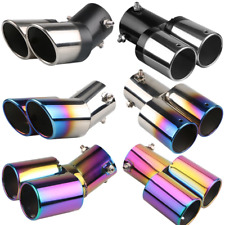 Double / Simple Embout Sortie Pot Silencieux échappement Enjoliveur Auto Voiture