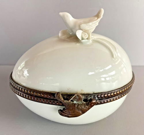 Ancienne boîte porcelaine - en,