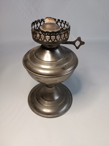 Antique metal kerosene lamp - metal,