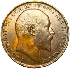 One (1) Penny Edward VII