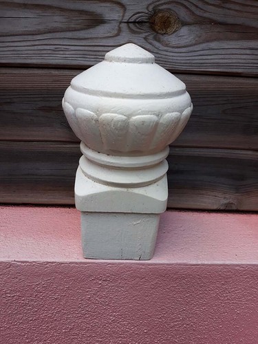 Boule rampe escalier - rampe, bois