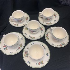 6 coffee cups serving Old Strasbourg pottery Villeroy & Boch (7) VGC