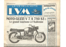 LA VIE DE LA MOTO N°111 MOTO GUZZI V7 A 750 S3 / DISTRI. MOTEUR 4 TPS / BSA M20