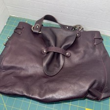 Lamarthe Paris Hobo Satchel Studs Shoulder Bag Purse Leather Taupe Burgundy