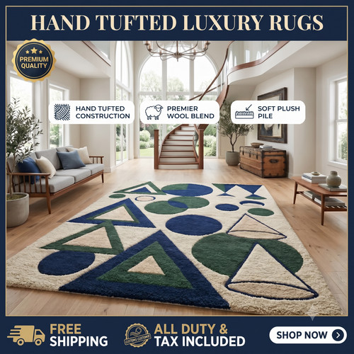 Tapis laine touffeté - tapis,