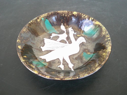 Assiette creuse decor oiseaux - creuse,