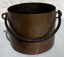 Ancien chaudron cuivre anse