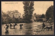 Old postcard Waulsort, Ardennes landscape, Le Gué 1910 