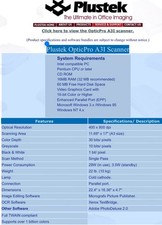 Vintage Plustek A3i OpticPro Scanner