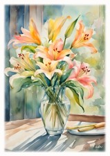 Tableau fleurs  nature morte -