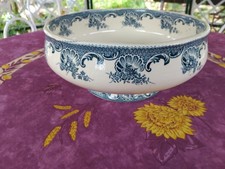 Saladier Terre de Fer Moulin des Loups et Hamage Modèle La Vallière Floral Bleu