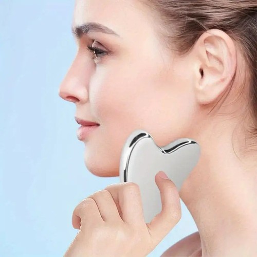 Planche gua sha coeur métal - sha,
