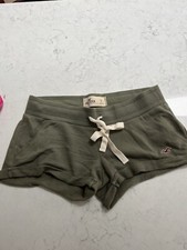 Vintage Hollister y2k 2000 Micro Mini Super Low Rise Green Sweat Booty Shorts M