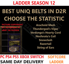 ✅ PC PS4 PS5 XBOX SWITCH ✅ LADDER All Uniqe Belts D2R Diablo 2 Resurrected Items