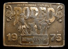MG30110 USED NFR ***1975 NATIONAL FINALS RODEO*** HESSTON COLLECTOR BUCKLE