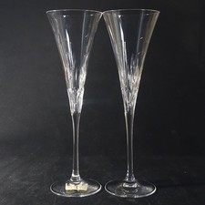 LENOX FIRELIGHT CHAMPAGNE TOASTING FLUTES, Cut Crystal, 11 1/8", 6 oz, USA, 2PCS