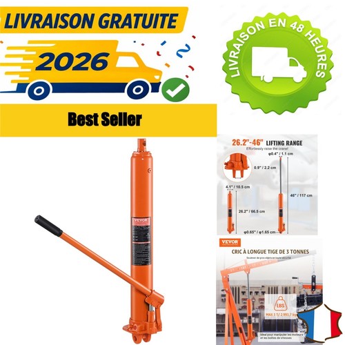 Vérin hydraulique long - , 3t