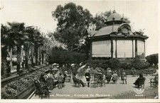 MENTON LOT de 2 cartes sur le Kiosque à musique 