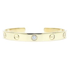 CARTIER Love bracelet Open Classic 18K Yellow Gold Diamond Size 16 /294205