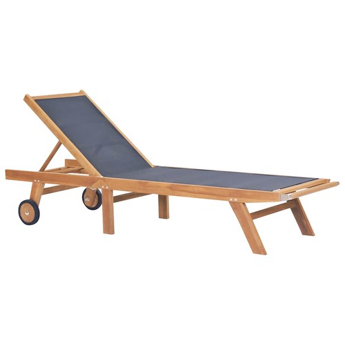 Teck massif chaise longue - teck,