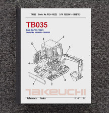 035 Hydraulic Excavator Service Parts Manual Takeuchi TB035  - 1358193