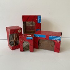 Vintage Doll House Miniature Wood Furniture in Orig Boxes Hall Tree,Desk,Chair