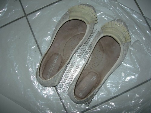 Ballerines blanches dentelle