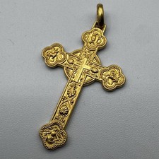 croix ancienne - plaque or
