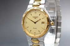 Vintage 1990s Longines Conquest Gold Dial Quartz Ref.L1.814.3 Men’s [Near Mint]