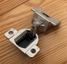Blum COMPACT 110° Hinge 30.310-11.02  w/ 1 5/8" OL #130-01.218 Base Plate Nickel
