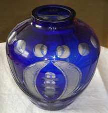 Superbe vase boule bleu Cobalt