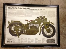 Vintage copy 1942 Harley Davidson WLA 45 Army Military Poster Springer 18 x 24