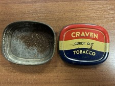 Boite Tabac Pipe Fumeur  tôle lithographiée Craven Curly cut Vintage Tobacco