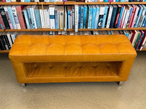 Banc cuir marron clair - cuir,
