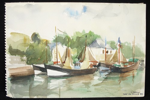 Berry 1955 dessin aquarelle - 1955,