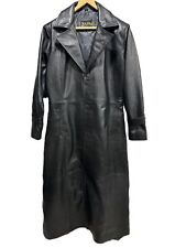 Trench-coat en cuir véritable