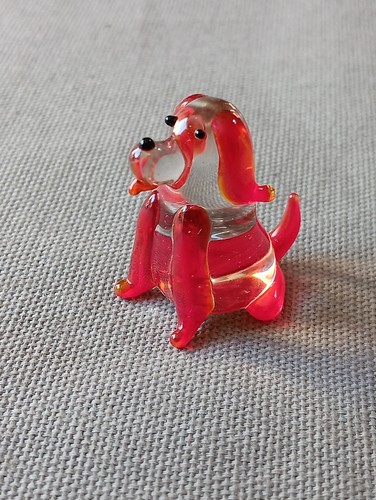 Petit chien verre murano - en, de