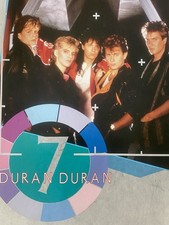 RARE 1984 Duran Duran Poster  34x22” Vintage - LeBon Taylor x3 Rhodes Wow!!