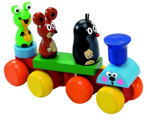 Train des taupes heureux - train,