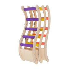  Échelle en bois pour perroquets, 3 pièces : perchoir pour cage, échafaudage et