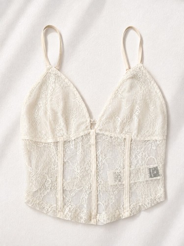 Corset blanc dentelle shein - blanc,