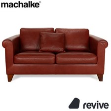 Sofa Canapé Zweisitzer En Cuir Rouge Brun Machalke Amadeo