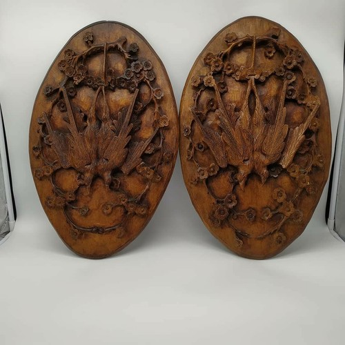 Pair indonesian carved - pair,