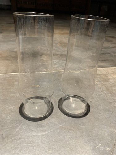 Ancien verre lampe pétrole - 2,