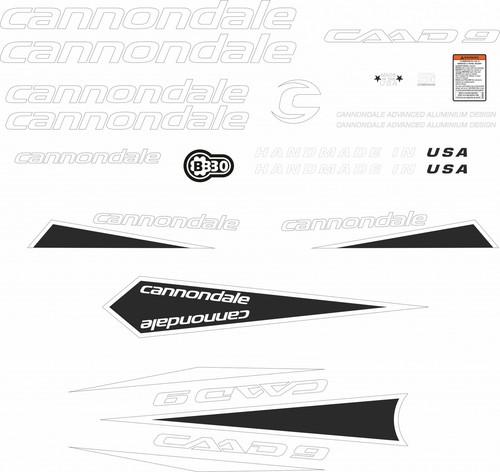Adhésifs cadre cannondale - adhésifs,