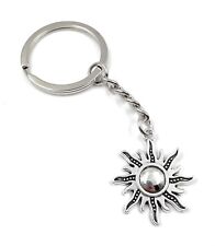 Soleil Étoile Porte-Clés Argent en Métal